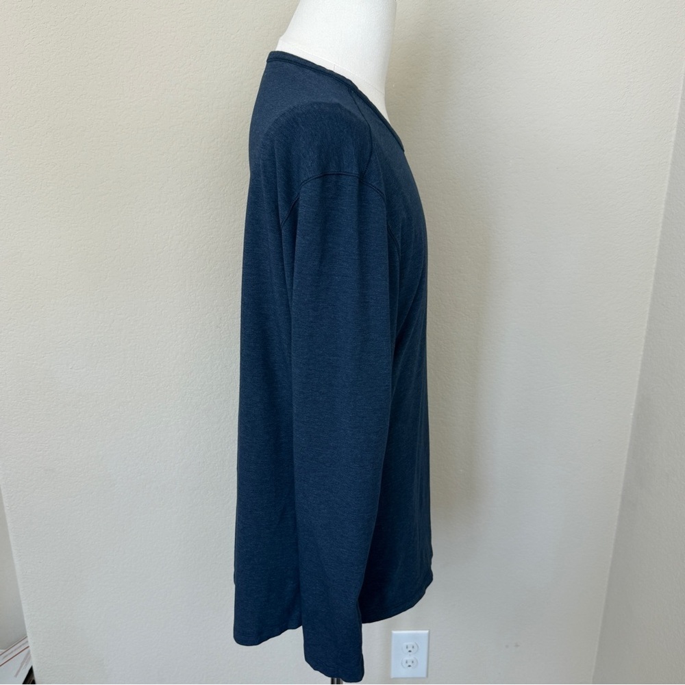Lululemon Men’s 5 Year Basic Long Sleeve Size XL Heathered Nautical Navy - Picture 5 of 8